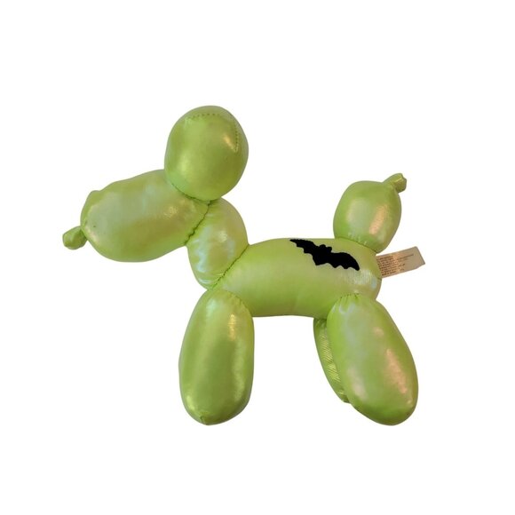 Halloween Iridescent Neon Green Balloon Dog W/ Bat 8" Plush Toy Way to Celebrate - Picture 1 of 8